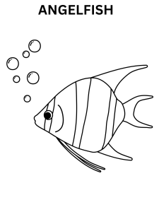 Cute Angelfish Coloring Page