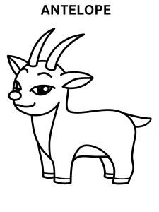 Cute Antelope Coloring Pages For Kids