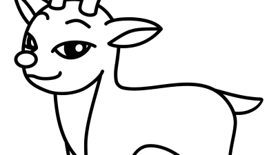 Cute Antelope Coloring Pages For Kids