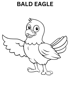 Cute Bald Eagle Coloring Pages