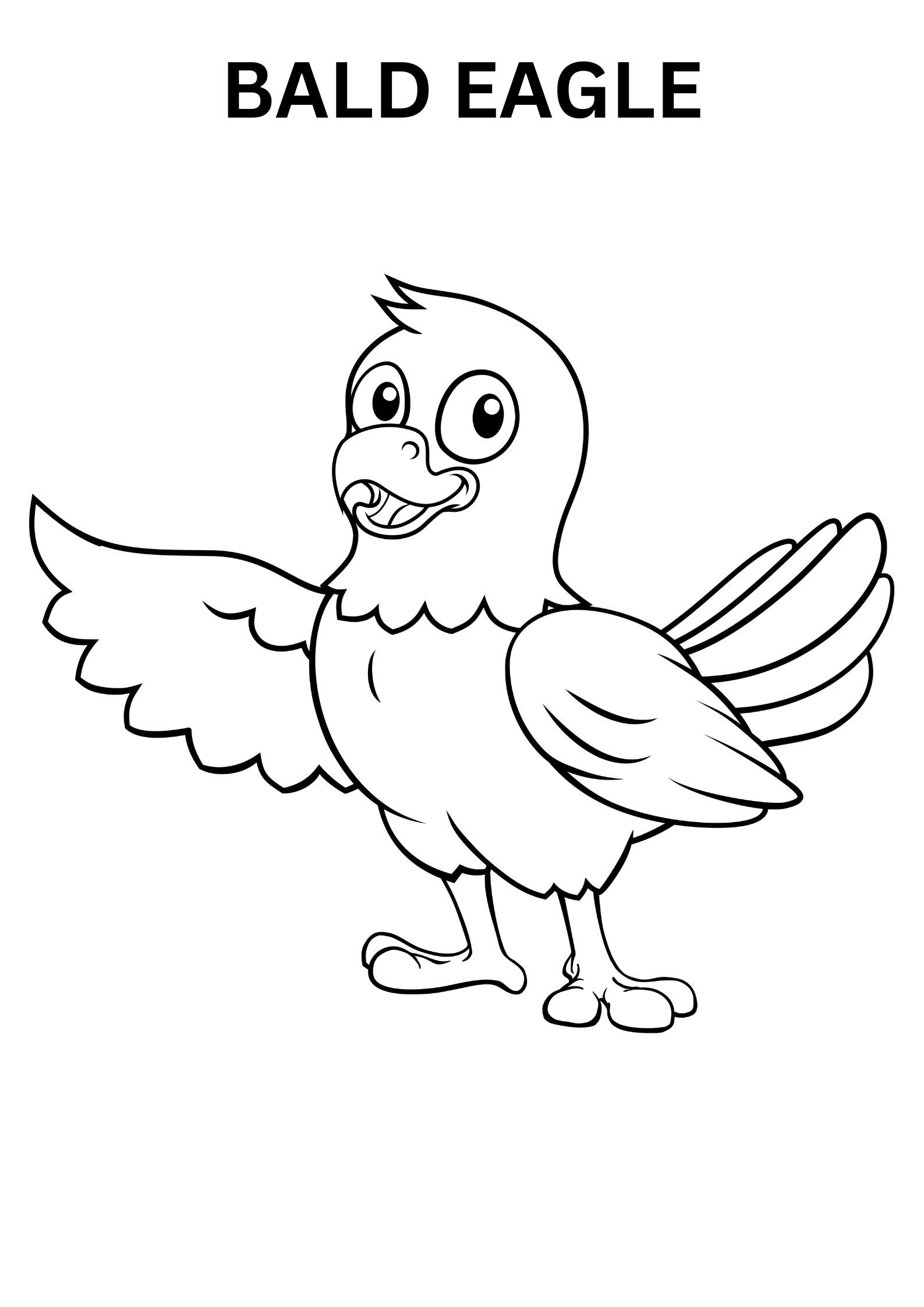 Cute Bald Eagle Coloring Pages