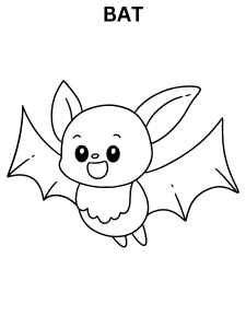 Cute Bat Coloring Pages