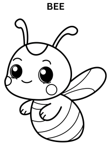 Cute Bee Coloring Pages