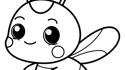 Cute Bee Coloring Pages