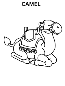 Cute Camel Coloring Pages