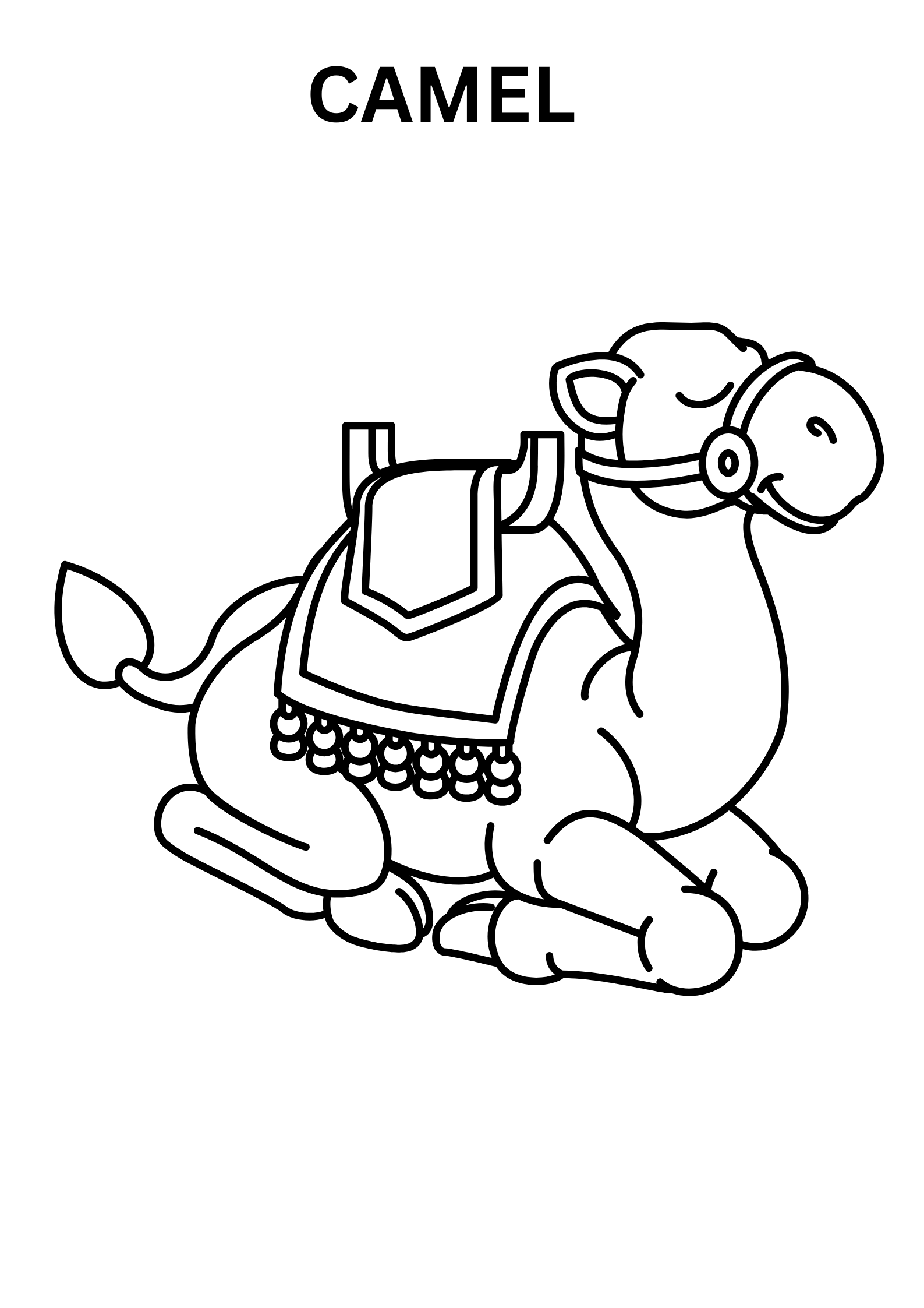 Cute Camel Coloring Pages