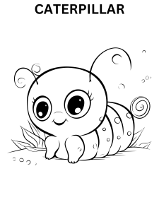 Cute Caterpillar Coloring Pages