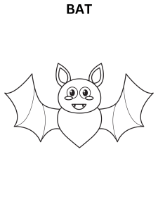 Cute Dracoola Bat Coloring Page
