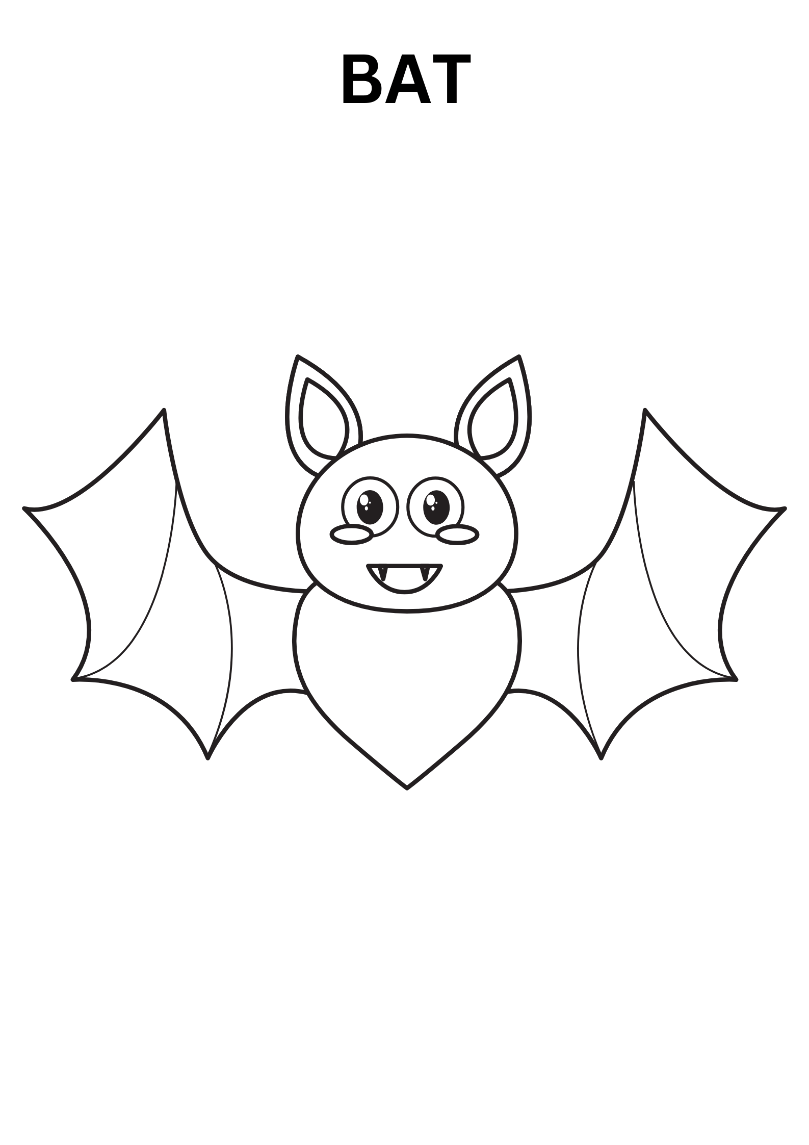 Cute Dracoola Bat Coloring Page