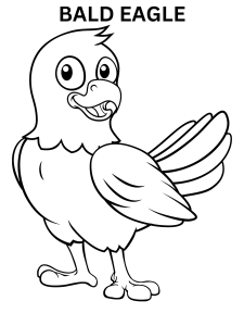 Easy Bald Eagle Coloring Pages