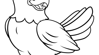 Easy Bald Eagle Coloring Pages