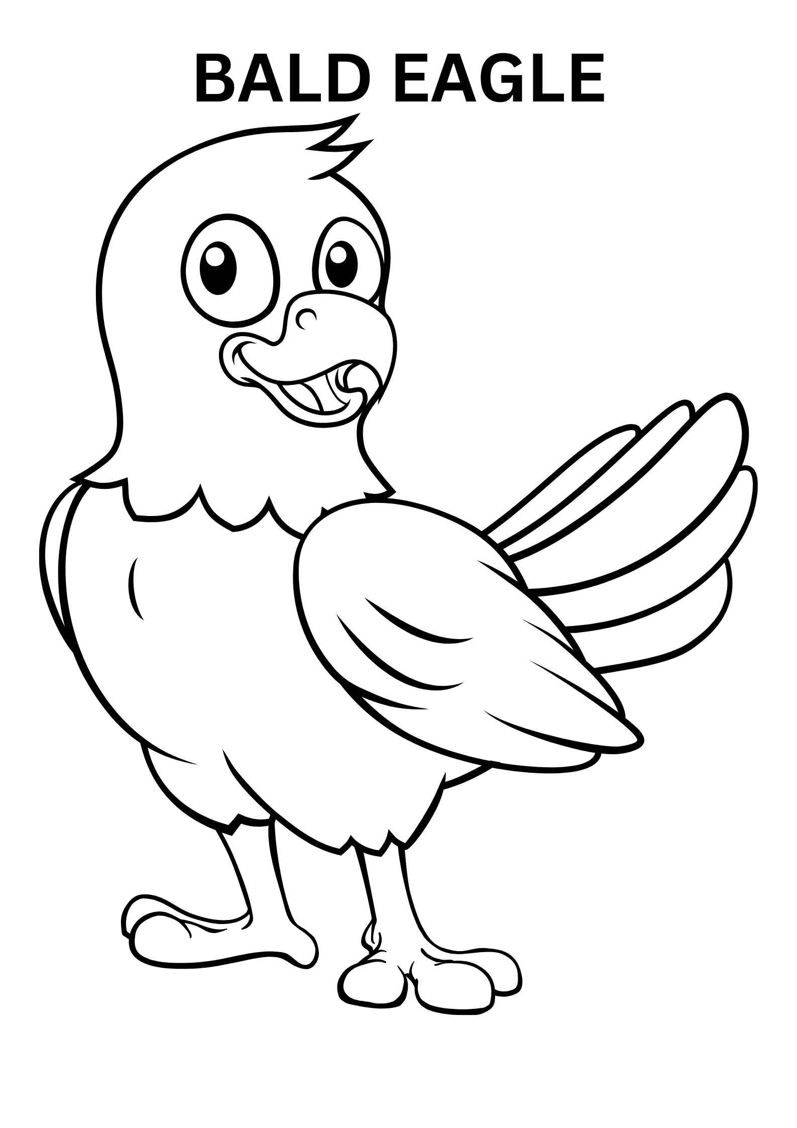 Easy Bald Eagle Coloring Pages