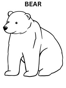 Easy Bear Coloring Pages