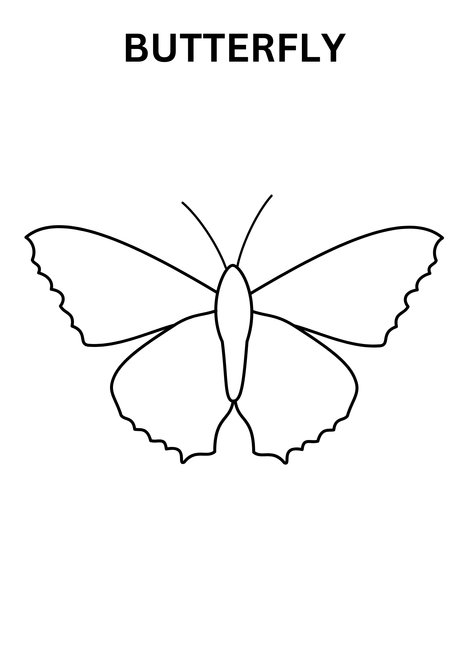 Easy Butterfly Coloring Pages For Kids