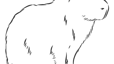 Easy Capybara Coloring Pages