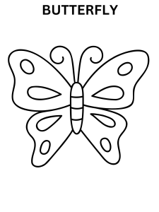 Flying Butterfly Coloring Sheet