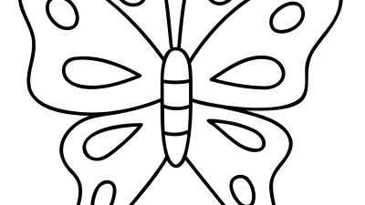 Flying Butterfly Coloring Sheet