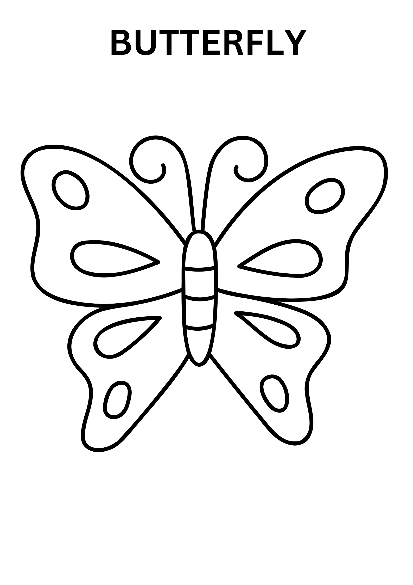 Flying Butterfly Coloring Sheet