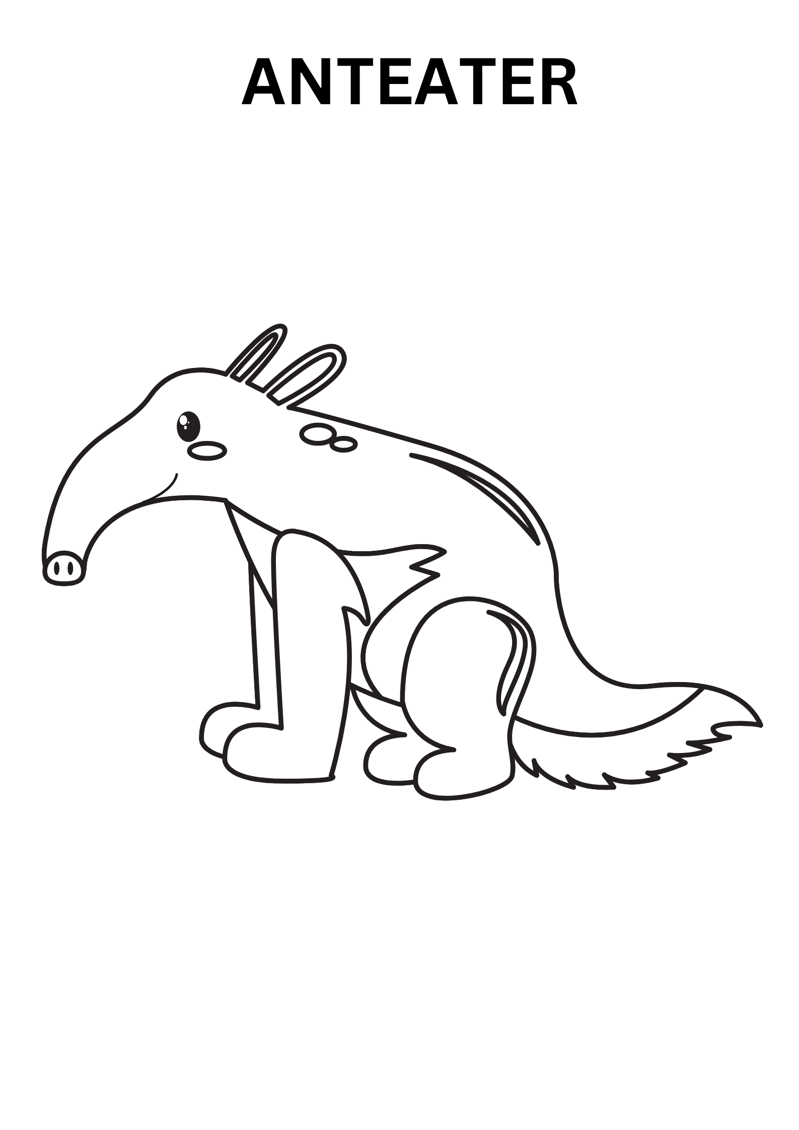 Free Anteater Coloring Page