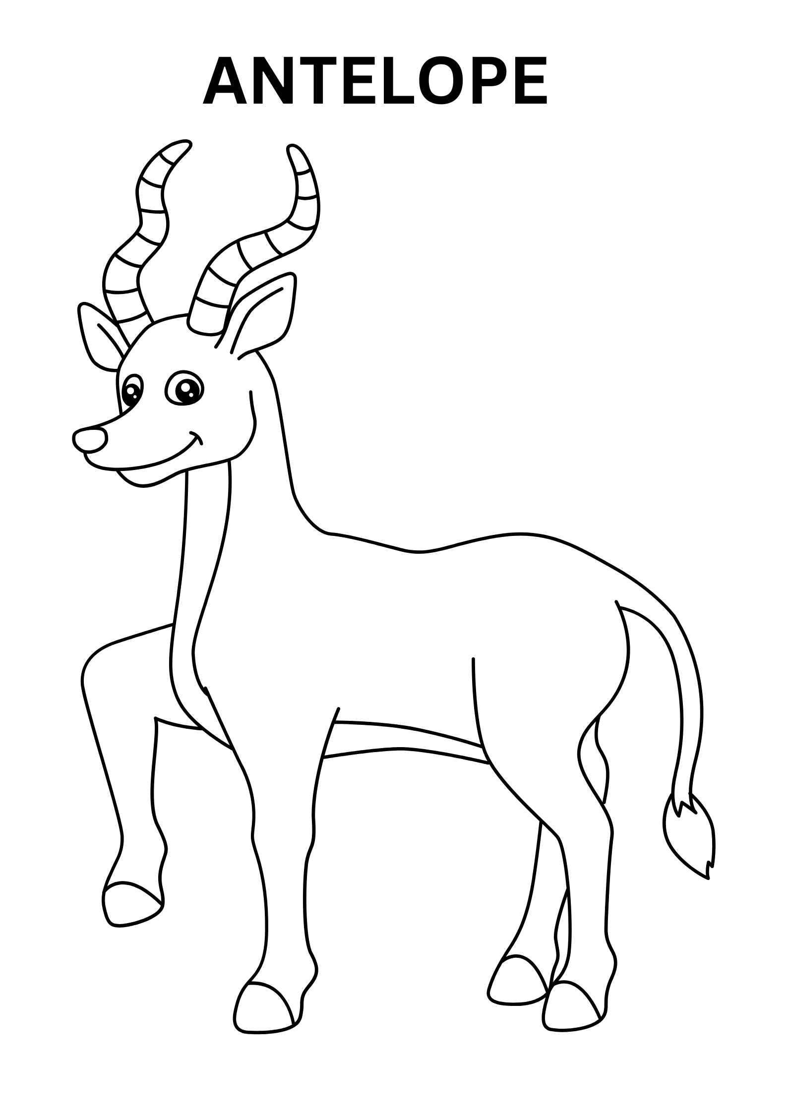 Free Antelope Coloring Pages