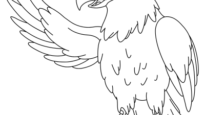 Friendly Bald Eagle Coloring Pages