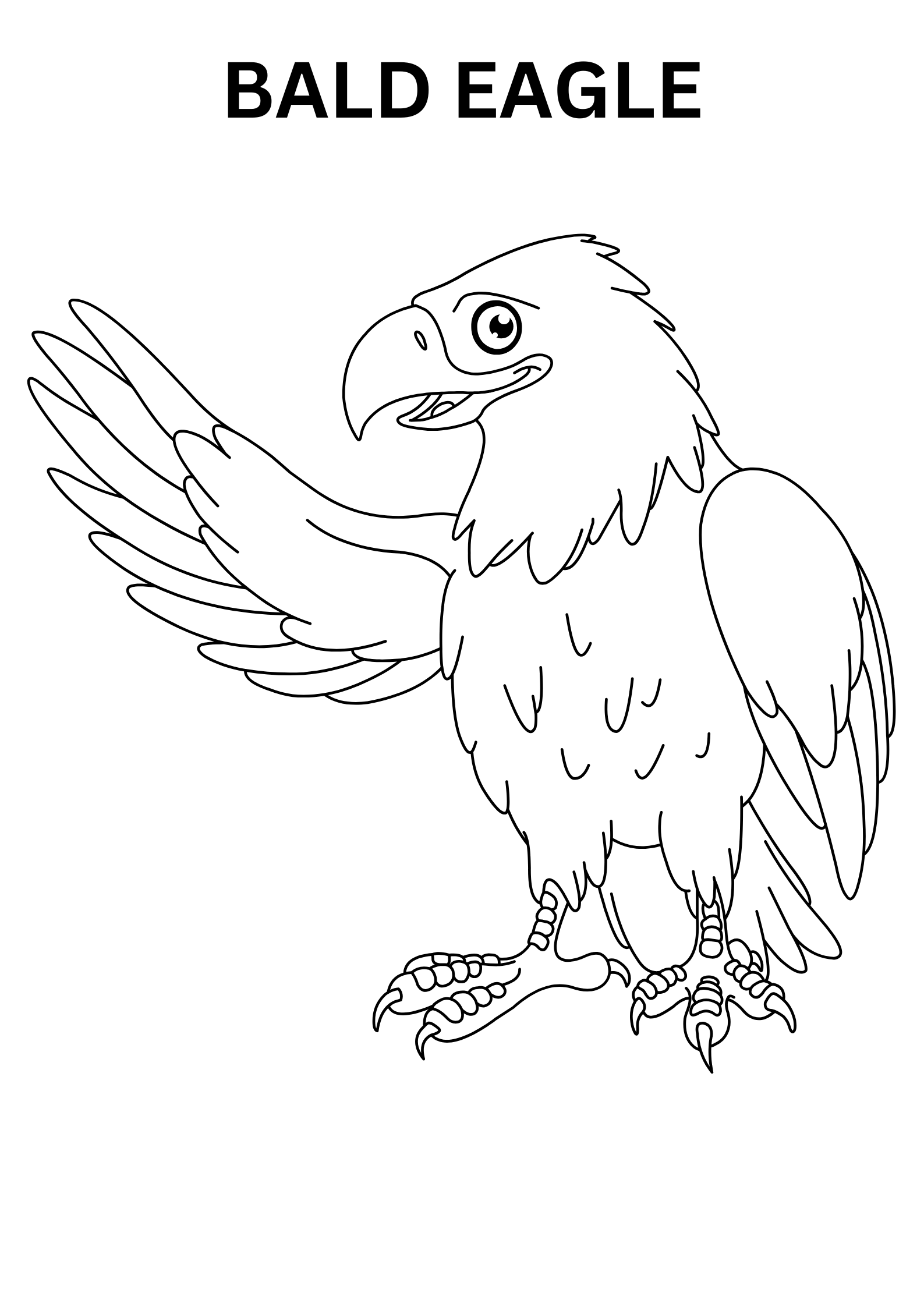 Friendly Bald Eagle Coloring Pages