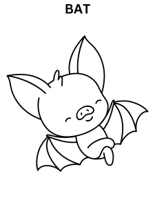 Kawaii Bat Coloring Pages
