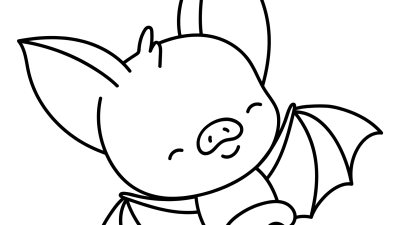 Kawaii Bat Coloring Pages