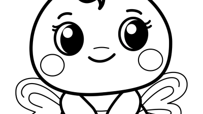 Kawaii Bee Coloring Pages