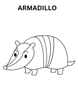 Online Armadillo Coloring Pages
