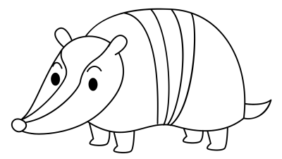 Online Armadillo Coloring Pages