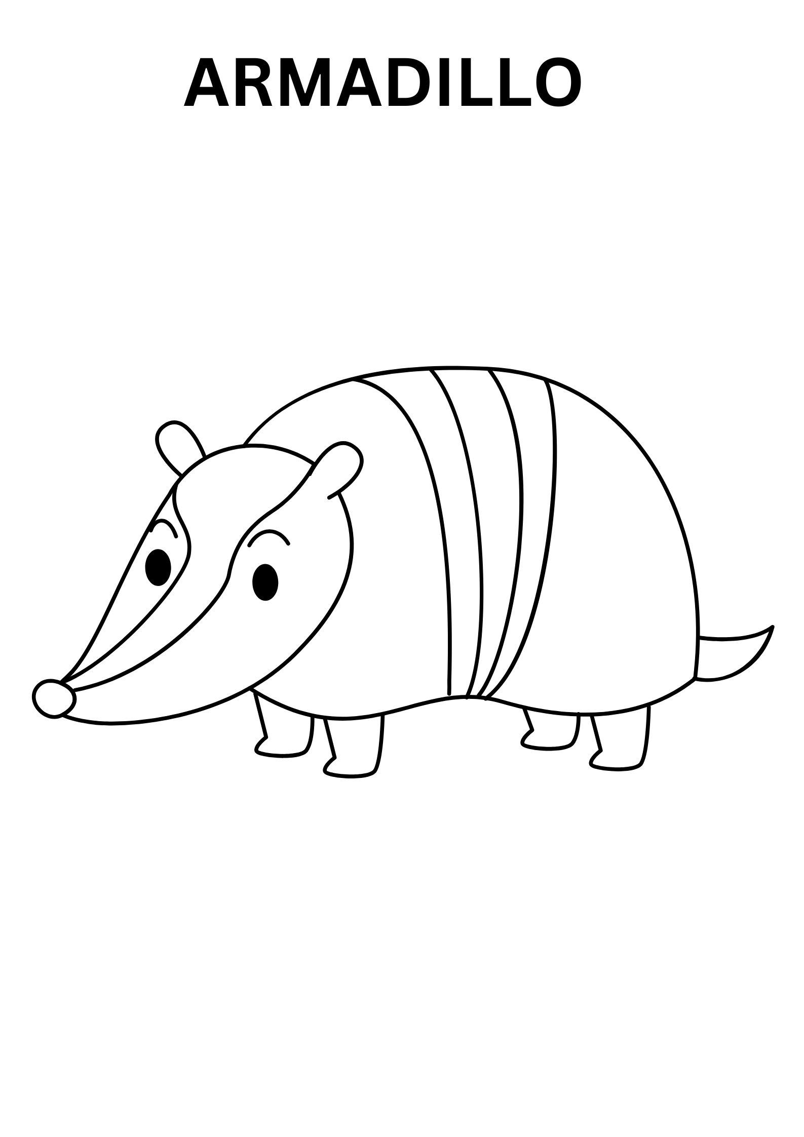 Online Armadillo Coloring Pages