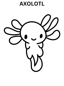 Online Axolotl Coloring Pages For Toddlers