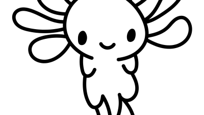 Online Axolotl Coloring Pages For Toddlers