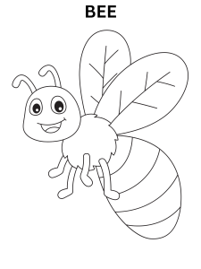 Picture Of Bee To Colour Online
