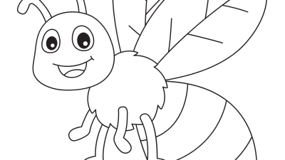 Picture Of Bee To Colour Online