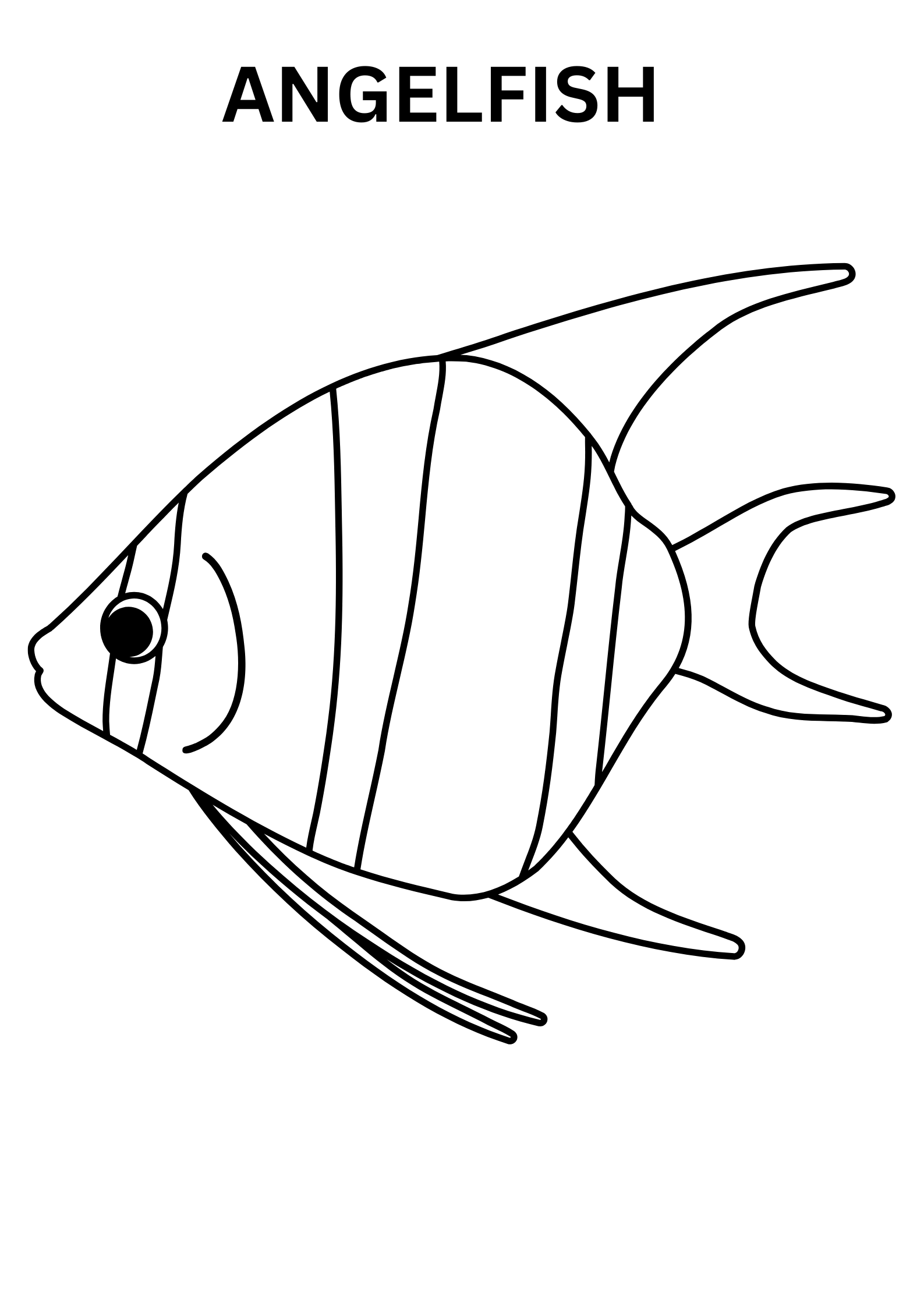 Printable Angelfish Coloring Page