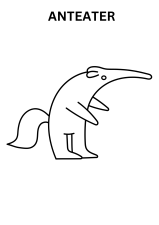 Printable Anteater Coloring Pages