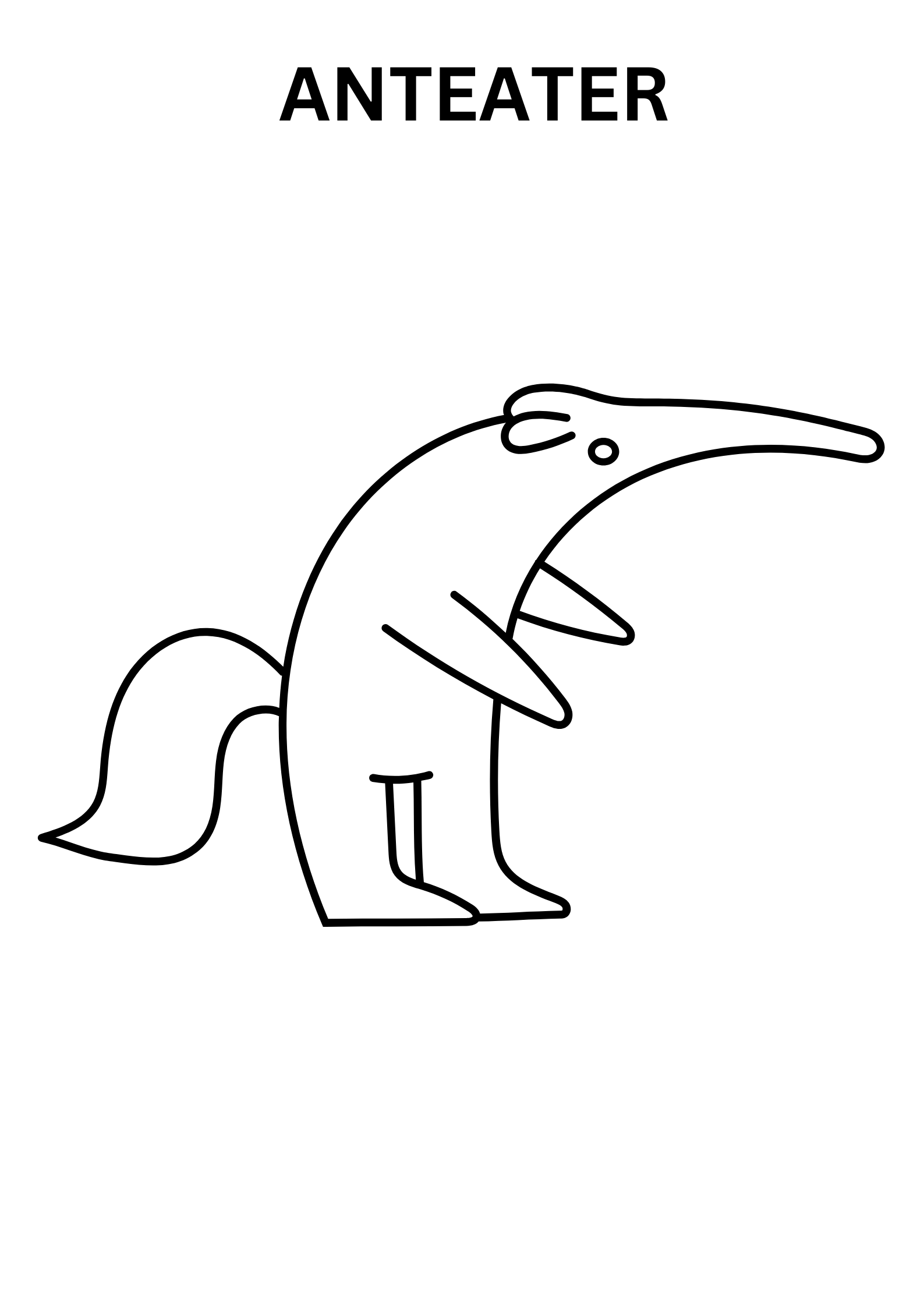 Printable Anteater Coloring Pages