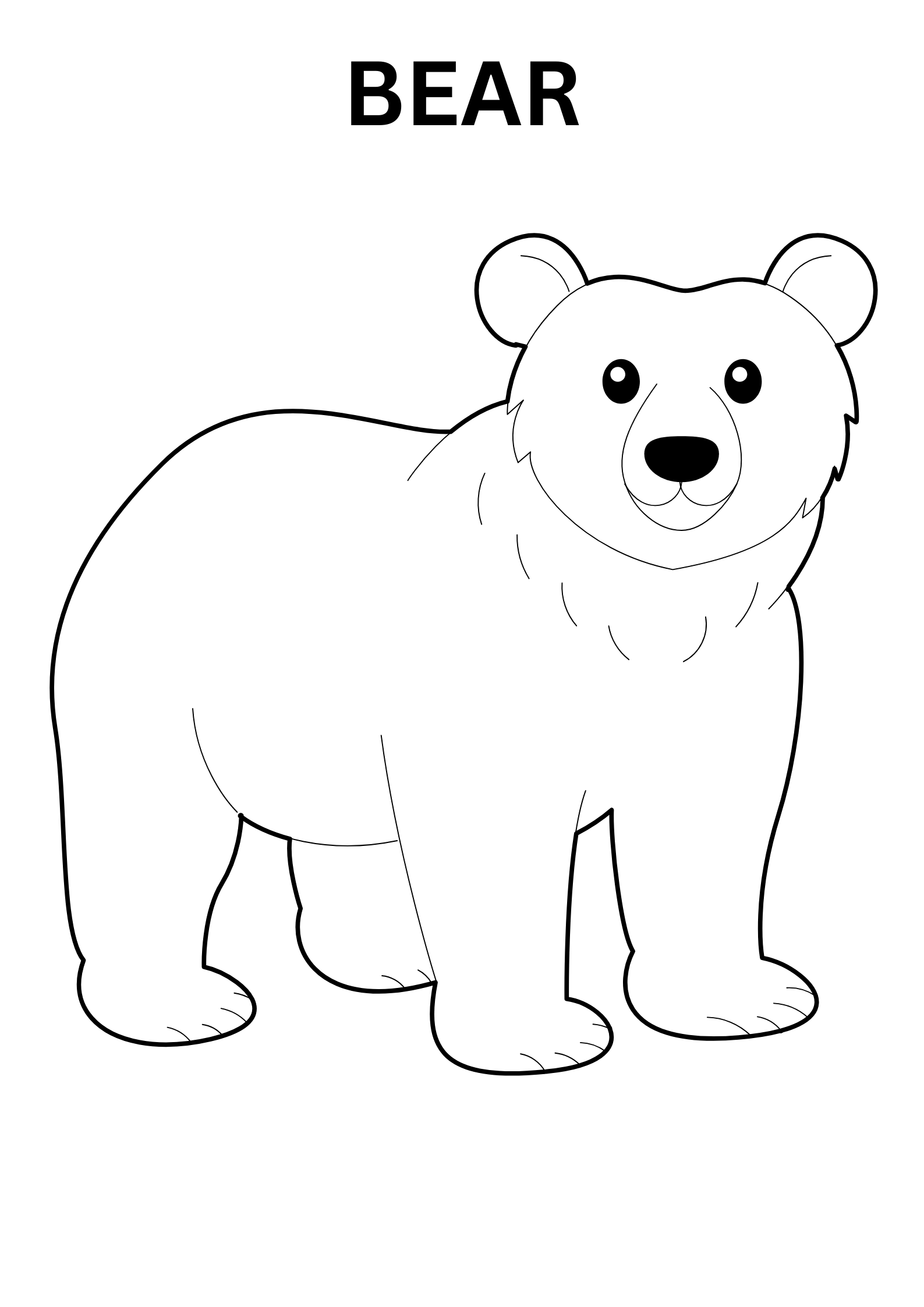 Printable Bear Coloring Pages