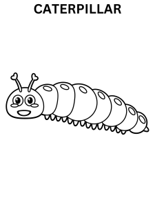 Printable Caterpillar Coloring Pages For Kindergarten