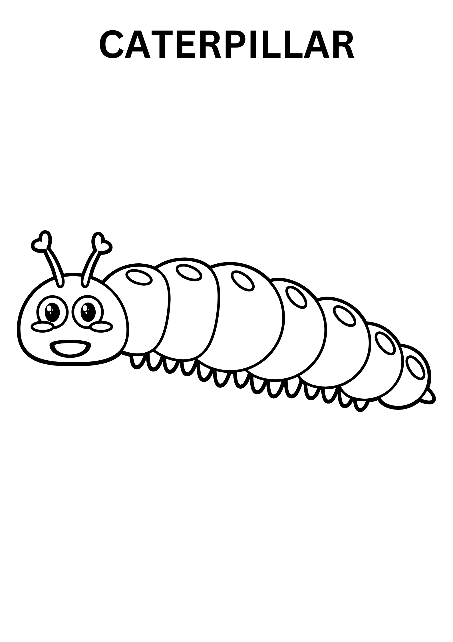 Printable Caterpillar Coloring Pages For Kindergarten