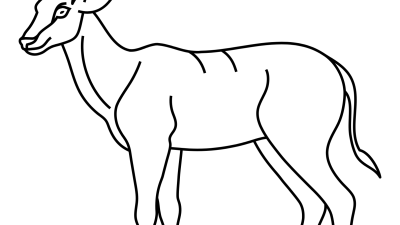 Realistic Antelope Coloring Pages