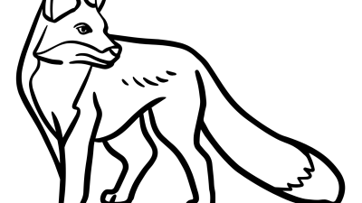 Realistic Arctic Fox Coloring Pages