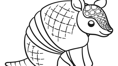 Realistic Armadillo Coloring Pages