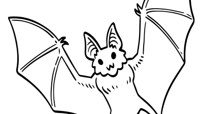 Realistic Bat Coloring Pages