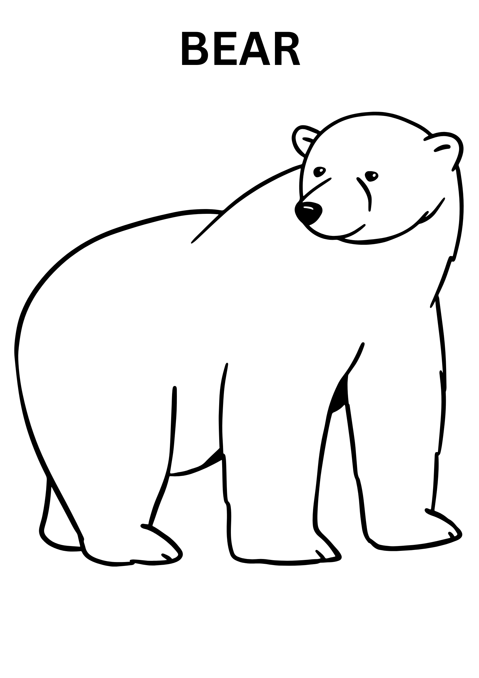 Realistic Bear Coloring Pages