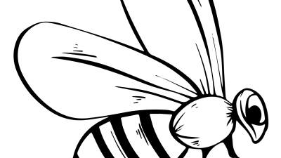 Realistic Bee Coloring Pages