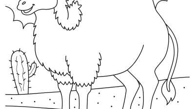 Realistic Camel Coloring Pages