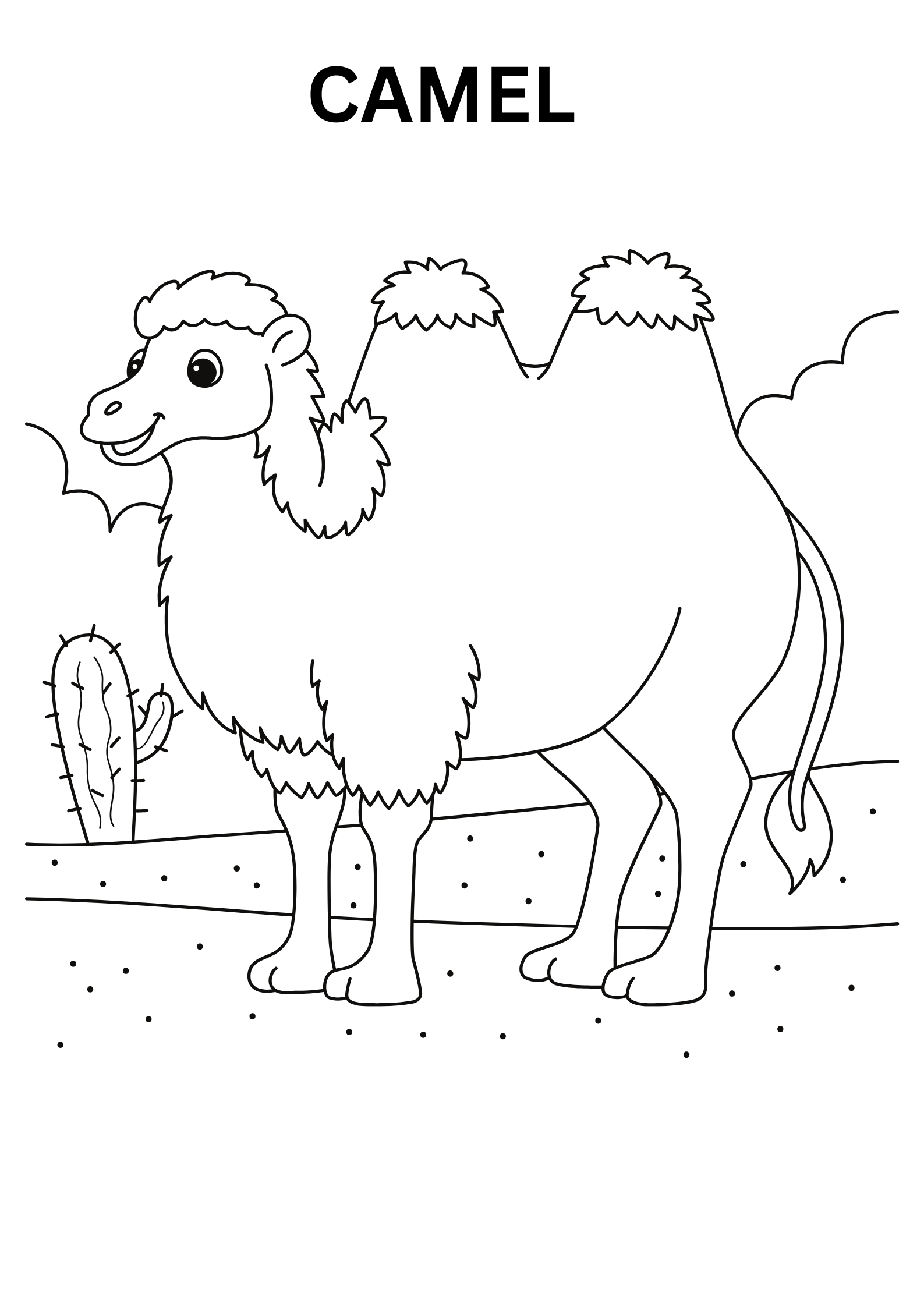 Realistic Camel Coloring Pages